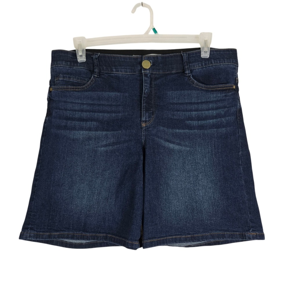 Vintage America Denim Shorts Womens 16 Dark Wash Blue Jean Comfort Waistband